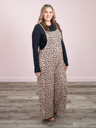 *NEW* Born Wild Wide Leg Overalls | Leopard