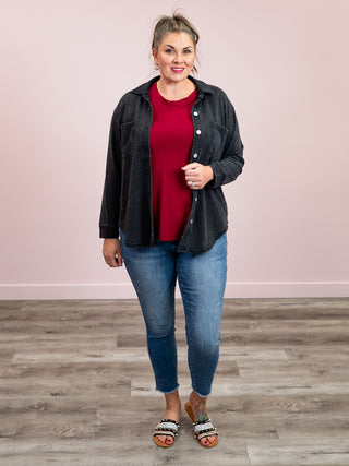 DEX | Amber Soft Denim Jacket | Washed Black