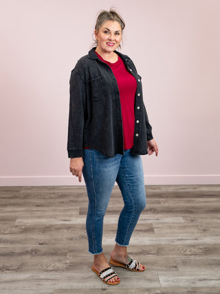 DEX | Amber Soft Denim Jacket | Washed Black