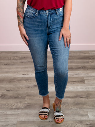 Judy Blue | High Rise | Mid Wash Tummy Control Skinny | Malcolm