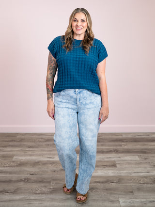 *NEW* Kelly Knitted Top | Teal