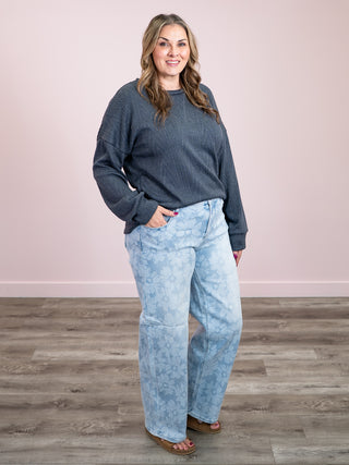 *NEW* Morning Mist Knit Pullover | Ash