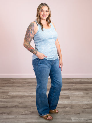 *NEW* Audri Henley Tank Top | Blue
