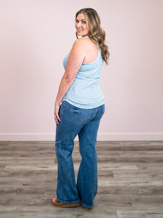 *NEW* Audri Henley Tank Top | Blue