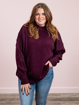 Aurora Cozy Sweater | Burgundy