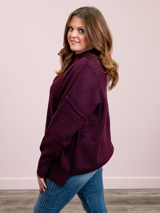 Aurora Cozy Sweater | Burgundy