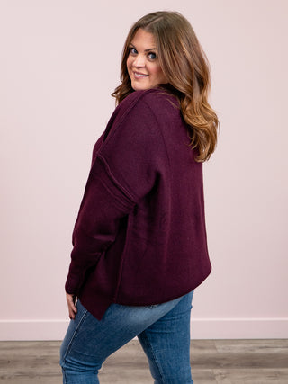Aurora Cozy Sweater | Burgundy