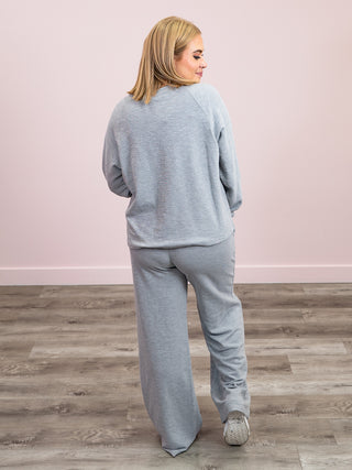Livvie Long Sleeve & Pants Set | Heather Grey