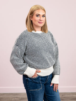 Charlotte Sweater | Black & Cream