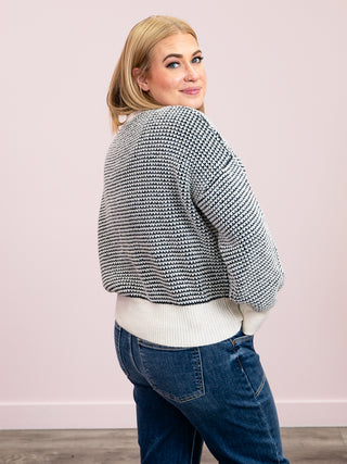 Charlotte Sweater | Black & Cream