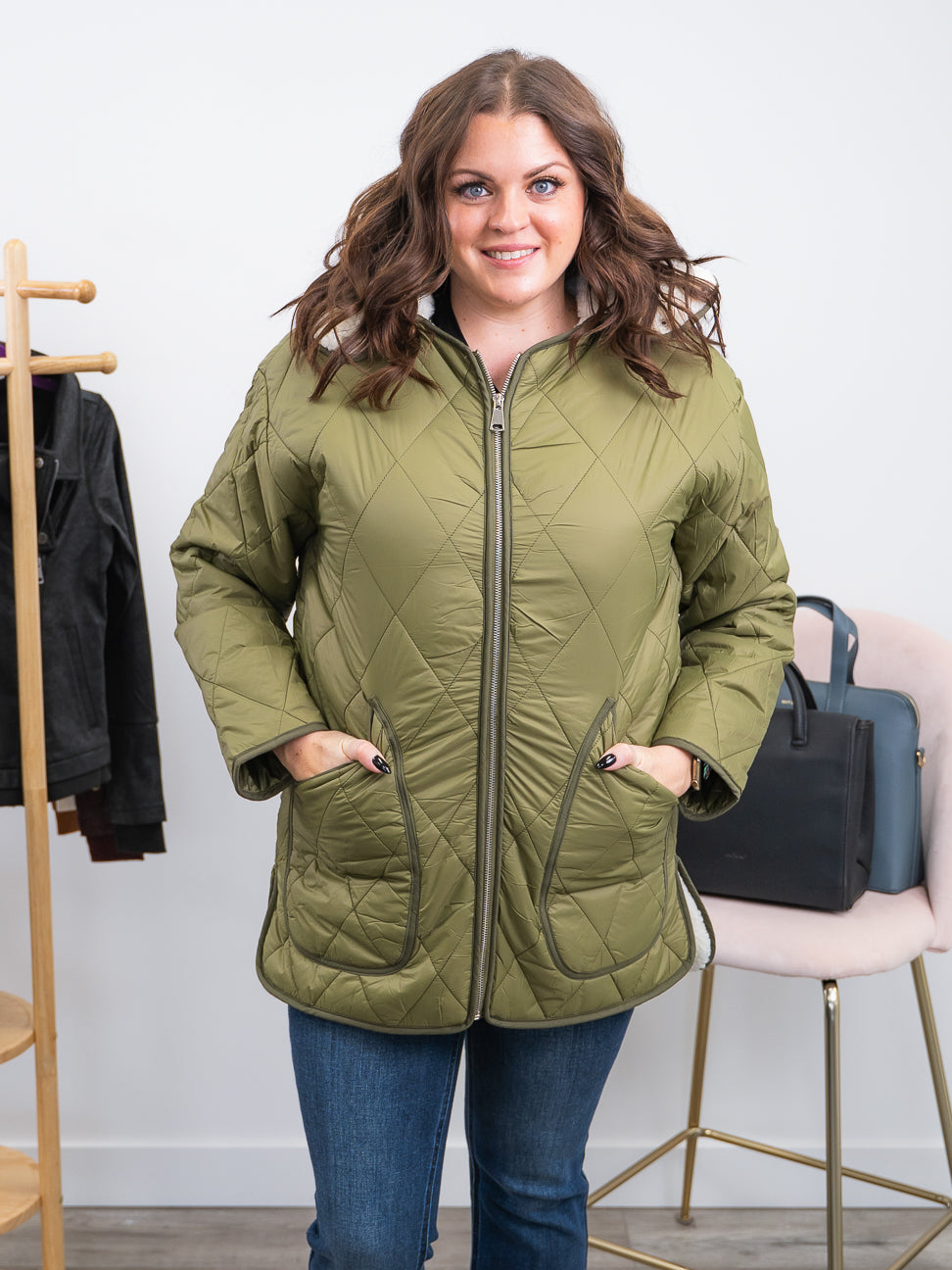 DEX | Quilted Dreams Jacket | Olive Green