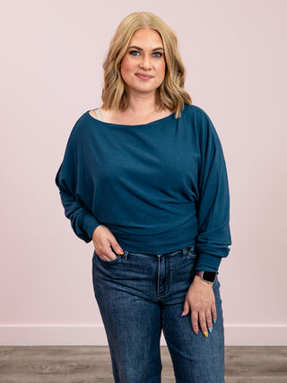 Baylee Boatneck Top | Teal