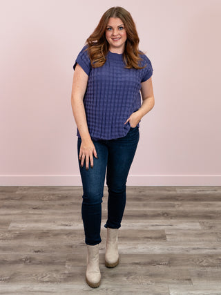 Kelly Knitted Top | Slate Purple