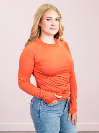 *NEW* Blair Long Sleeve Top | Pumpkin