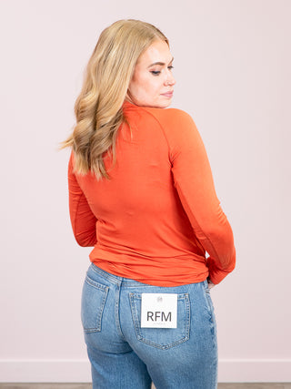 *NEW* Blair Long Sleeve Top | Pumpkin