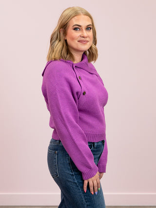 DEX | Samara Asymmetrical Sweater | Orchid