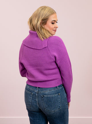 DEX | Samara Asymmetrical Sweater | Orchid