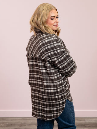 Jori Plaid Shacket | Brown