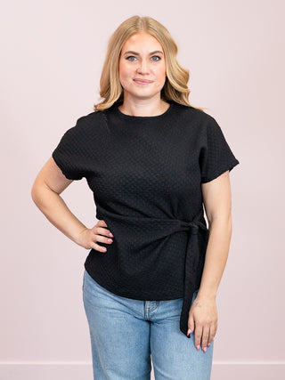 *NEW* Room 34 | Kirsten Tie Knot Tee | Black
