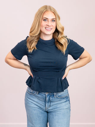 *NEW* DEX | Jaylene Structured Tee | Midnight Navy