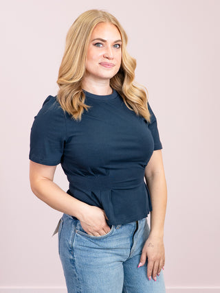 *NEW* DEX | Jaylene Structured Tee | Midnight Navy