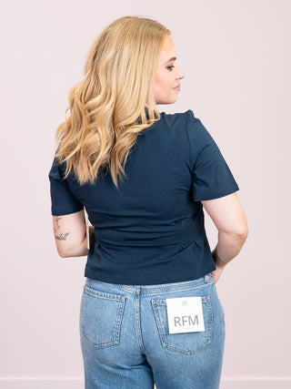 *NEW* DEX | Jaylene Structured Tee | Midnight Navy