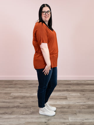 Chloe Cozy Tee | Rust