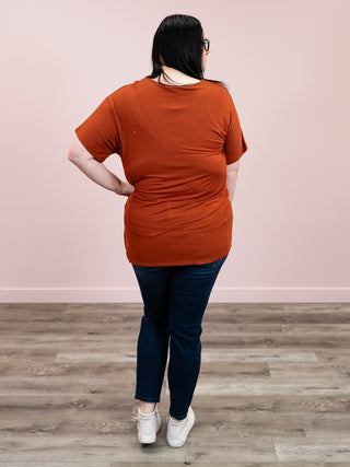 Chloe Cozy Tee | Rust