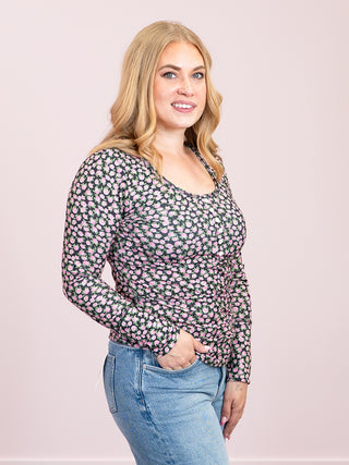 *NEW* Sable Henley Long Sleeve Top | Black