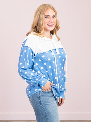 *NEW* The Sweet Spot Ribbed Hoodie | Denim Blue