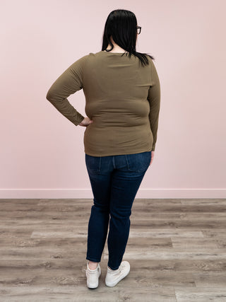 Alyssa Long Sleeve Top | Olive