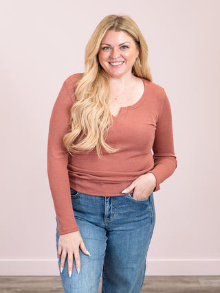 *NEW* Worth The Hype Long Sleeve | Marsala