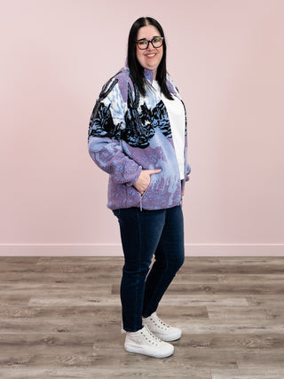 Kuwalla Tee | Printed Sherpa Fleece Jacket | Sunset Stallion