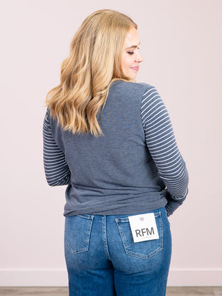 *NEW* Evermore Stripe Pullover | Vintage Navy