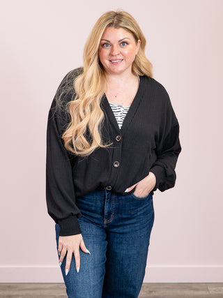 *NEW* Easy Peasy Cardigan | Black