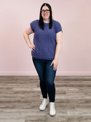 Kelly Knitted Top | Slate Purple