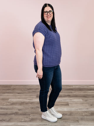 Kelly Knitted Top | Slate Purple