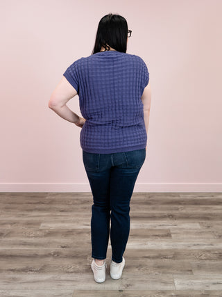 Kelly Knitted Top | Slate Purple