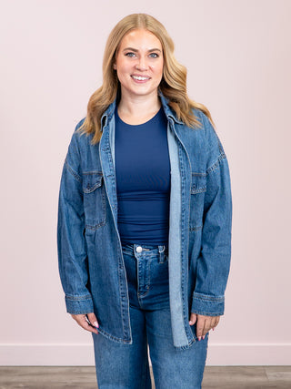 *NEW* Risen | Oversized Shirt Jacket | Dark Wash | Jonah