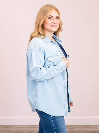*NEW* Risen | Western Denim Shirt | Light Wash | Rickie