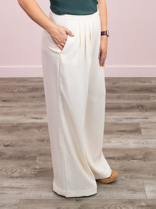 DEX | Odin Wide Leg Flowy Pant | Ecru