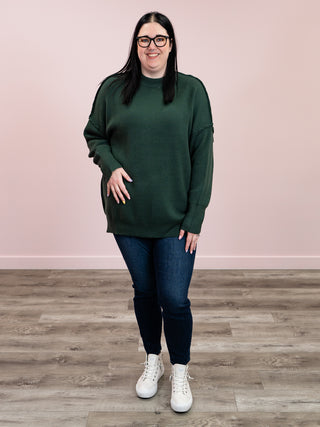 Aurora Cozy Sweater | Hunter Green