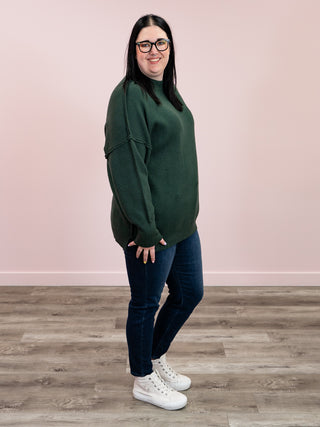 Aurora Cozy Sweater | Hunter Green
