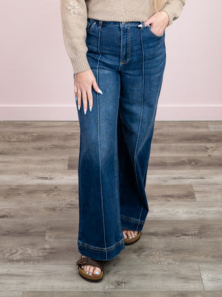 *NEW*  Brant High Rise Denim Pants | Dark Wash