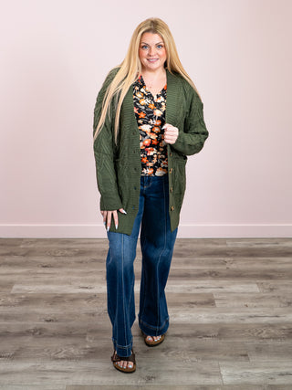 *NEW* Brooks Button Sweater Cardigan | Olive