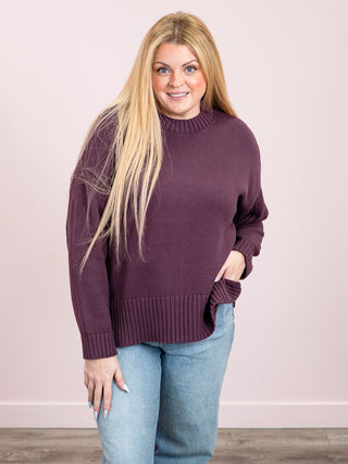 *NEW* RD Style | Lillia Pullover Crewneck | Grape Wine