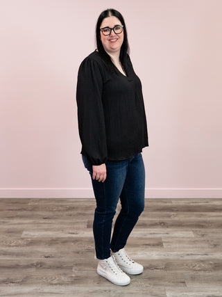 First Love Long Sleeve Blouse | Black