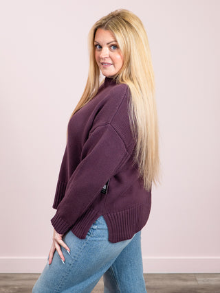 *NEW* RD Style | Lillia Pullover Crewneck | Grape Wine