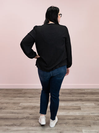 First Love Long Sleeve Blouse | Black