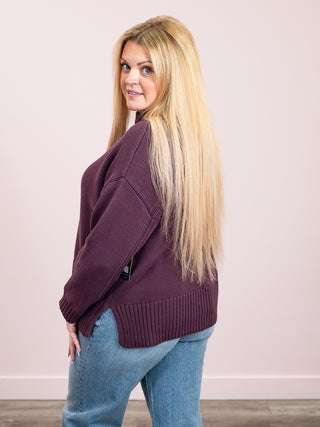 *NEW* RD Style | Lillia Pullover Crewneck | Grape Wine
